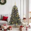 vidaXL K&uuml;nstlicher Weihnachtsbaum Gr&uuml;n 150 cm PVC, Plastik und Stahl