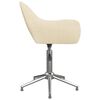 vidaXL Esszimmerstuhl Drehbar Creme Stoff