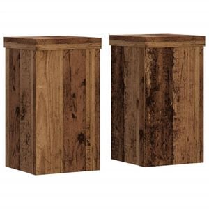 vidaXL Pflanzenst&auml;nder 2 Stk. Altholz-Optik 10x10x18 cm Holzwerkstoff