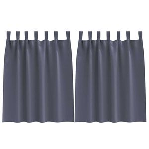 vidaXL Verdunkelungs-Vorh&auml;nge mit Ringen 2 pcs Anthrazit 140 x 140 cm