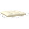 vidaXL 3-tlg. Garten-Lounge-Set mit Kissen in Creme Massivholz Kiefer
