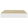 vidaXL Schweberegale 4 Stk. Eichen-Optik und Weiß 23x23,5x3,8 cm MDF
