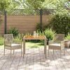 vidaXL Garten Essgruppe 3 pcs Beige Poly-Rattan