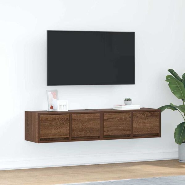 vidaXL TV-Schr&auml;nke 2 Stk. Braun Eichen-Optik 60x31x25,5 cm