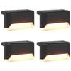 vidaXL Au&szlig;en Solarlichter mit Erdnagel 4 pcs Warmes Wei&szlig; 4,5 cm