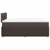 vidaXL Boxspringbett mit Matratze Dunkelbraun 120x200 cm Stoff