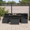 vidaXL Garten Essgruppe mit Kissen 7 pcs Schwarz und Braun