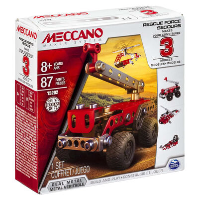 Meccano 3-in-1 Spielzeugauto Modell-Set Rescue Squad
