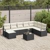 vidaXL Sofa Set mit Kissen 9 pcs Braun und Creme Poly-Rattan