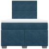 vidaXL Boxspringbett mit Matratze Blau 120x200 cm Samt