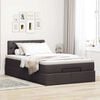 vidaXL Ottoman-Bett mit Matratze Dunkelbraun 120x190 cm Stoff