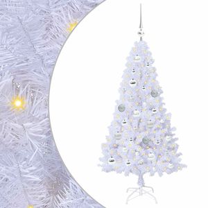vidaXL K&uuml;nstlicher Weihnachtsbaum Wei&szlig; 120 cm PVC und Stahl
