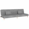 vidaXL Schlafsofa 2-Sitzer mit 2 Kissen Hellgrau Stoff