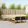 vidaXL Outdoor-Sofagarnitur mit Kissen 9 pcs Natur und Creme