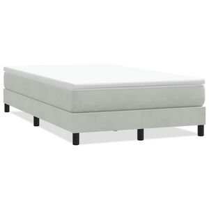 vidaXL Boxspringbett ohne Matratze Hellgrau 120x210 cm Samt