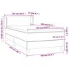 vidaXL Boxspringbett mit Matratze Creme 100x200 cm Kunstleder