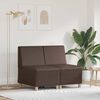 vidaXL Modulares Armfreies Sofa 2 pcs Braun 55 x 74 x 82 cm Kunstleder