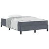 vidaXL Boxspringbett mit Matratze Dunkelgrau 120 x 190 cm Stoff