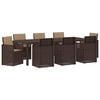 vidaXL Garten Essgruppe 9 Stk. Braun und Taupe PP