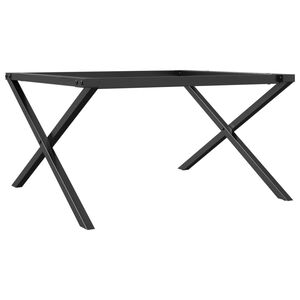 vidaXL Couchtisch-Gestell in X-Form 80x70x43 cm Stahl