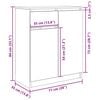 vidaXL Sideboard mit Schublade Weiß 71x35x84 cm Holzwerkstoff