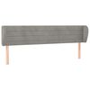 vidaXL Kopfteil mit Ohren Hellgrau 183x23x78/88 cm Samt