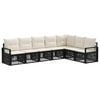 vidaXL Gartensofa-set 7 stk. Schwarz Poly-Rattan
