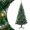 vidaXL K&uuml;nstlicher vorbeleuchteter Weihnachtsbaum Gr&uuml;n 120 cm
