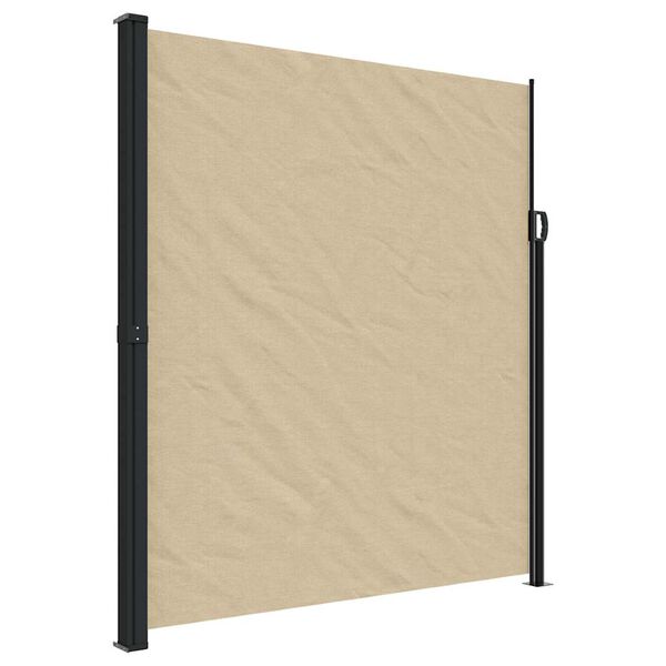 vidaXL Seitenmarkise Ausziehbar Beige 220x600 cm