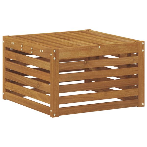vidaXL Outdoor-Fu&szlig;hocker Massivholz Akazie Natur 59 x 59 x 37 cm