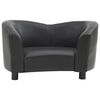 vidaXL Hundesofa Schwarz 67x41x39 cm Kunstleder