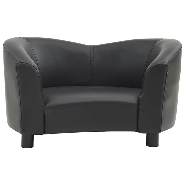 vidaXL Hundesofa Schwarz 67x41x39 cm Kunstleder