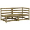 vidaXL Gartensofa 2-Sitzer Kiefernholz Impr&auml;gniert