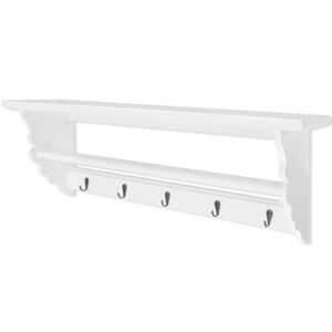 vidaXL Garderobe MDF Wei&szlig; Barocker Stil