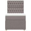 vidaXL Boxspringbett mit Matratze Taupe 80x200 cm Stoff