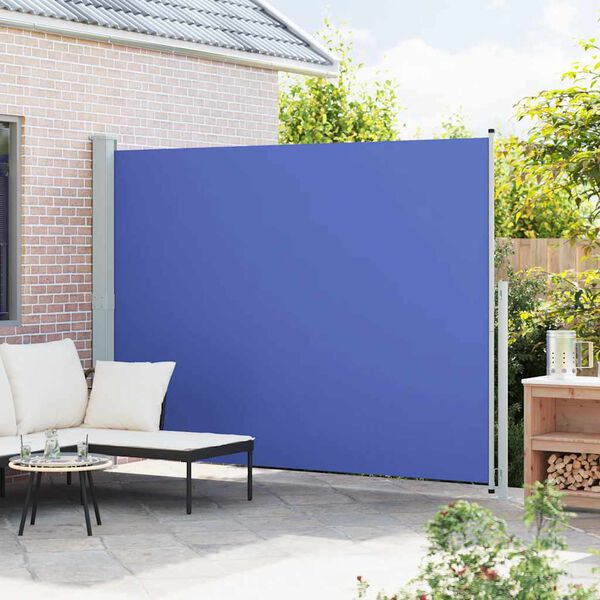 vidaXL Seitenmarkise Ausziehbar 220x300 cm Blau