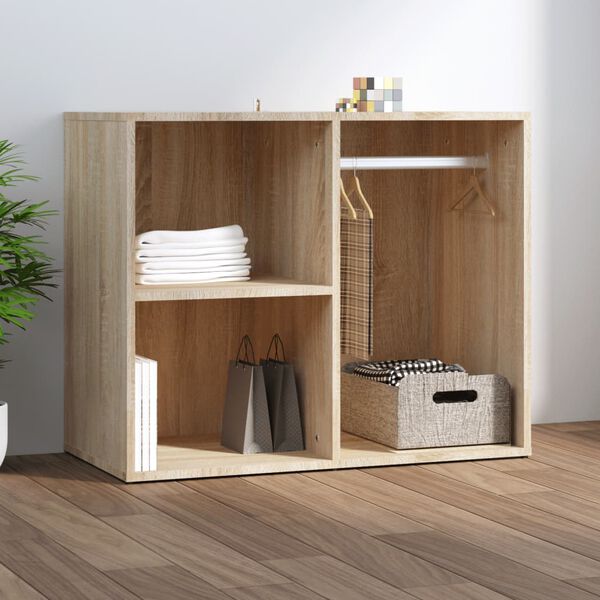 vidaXL Regal f&uuml;r Schminktisch Sonoma-Eiche 80x40x65 cm Holzwerkstoff