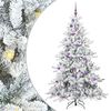 vidaXL Künstlicher klappbarer Weihnachtsbaum 180 cm PVC und Stahl