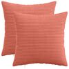 vidaXL Kissenbezug 2 pcs HEERLEN Rot-Orange 50 x 50 cm Cord