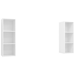 vidaXL TV-Wandschr&auml;nke 2 Stk. Wei&szlig; Holzwerkstoff