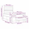 vidaXL Boxspringbett mit Matratze Creme 120 x 200 cm Stoff