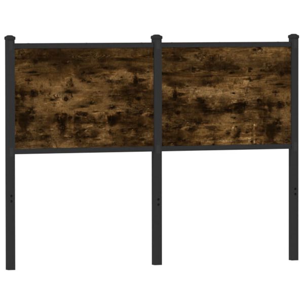 vidaXL Kopfteil Räuchereiche 120 cm Holzwerkstoff und Stahl