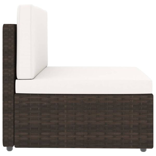 vidaXL Modulares Mittelsofa Poly Rattan Braun