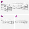 vidaXL Outdoor-Sofagarnitur mit Kissen 9 pcs Natur und Creme