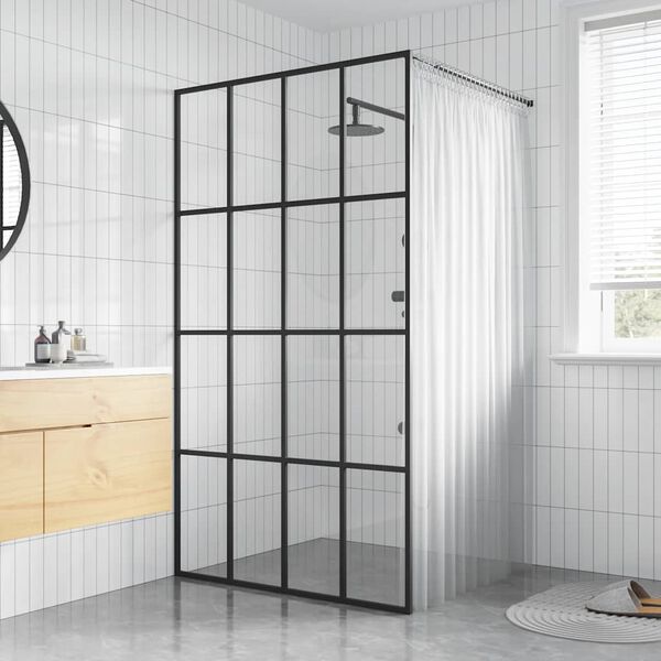 vidaXL Duschwand f&uuml;r Walk-in Dusche Klares Sicherheitsglas 118x190 cm