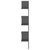 vidaXL Wand-Eckregal Grau 20x20x127,5 cm Holzwerkstoff