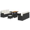 vidaXL Garten-Sofa-Set 9 Stk. 8-Sitzanzahl Schwarz