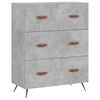 vidaXL Kommode Betongrau 69,5x34x90 cm Holzwerkstoff
