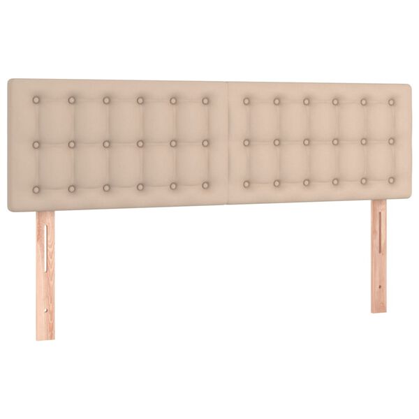 vidaXL Kopfteile 2 Stk. Cappuccino-Braun 72x5x78/88 cm Kunstleder