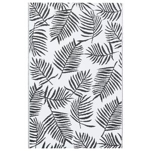 vidaXL Outdoor-Teppich ARAKIL Wei&szlig; und Schwarz 120x180 cm PP